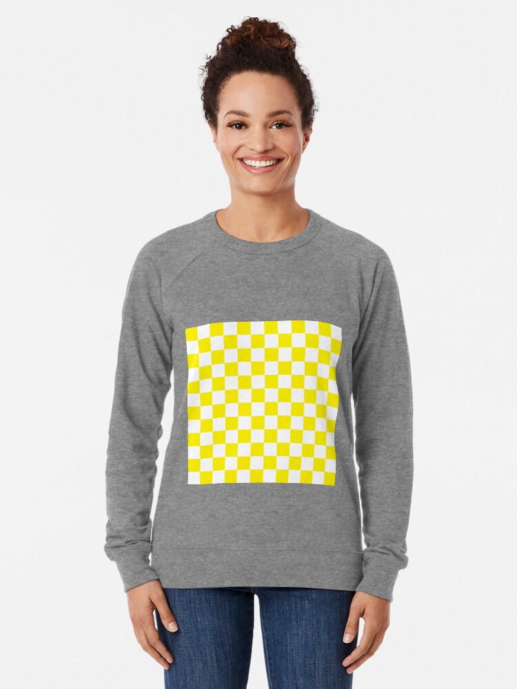 yellow checkered sweatshirt