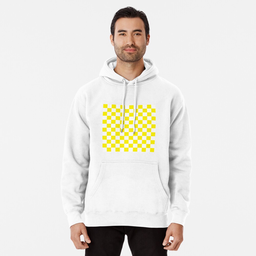 Yellow sales checkerboard hoodie