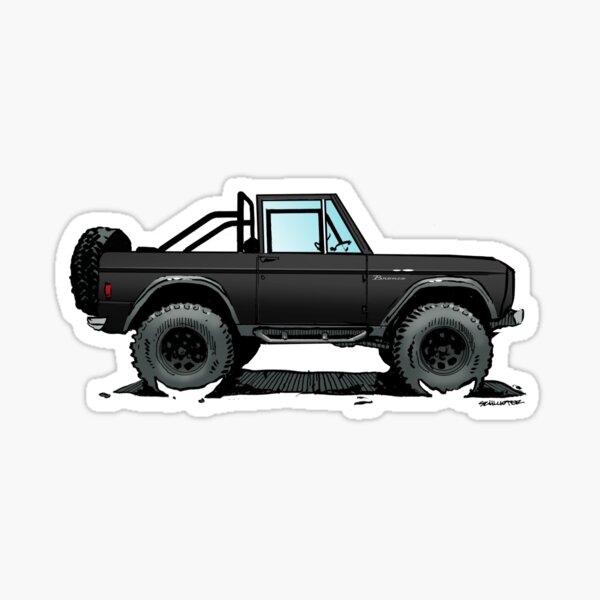 Bronco - Topless Black Sticker