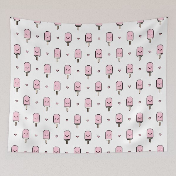 Item preview, Strawberry-Covered Popsicle Pattern designed and sold by lilpeachypixels.