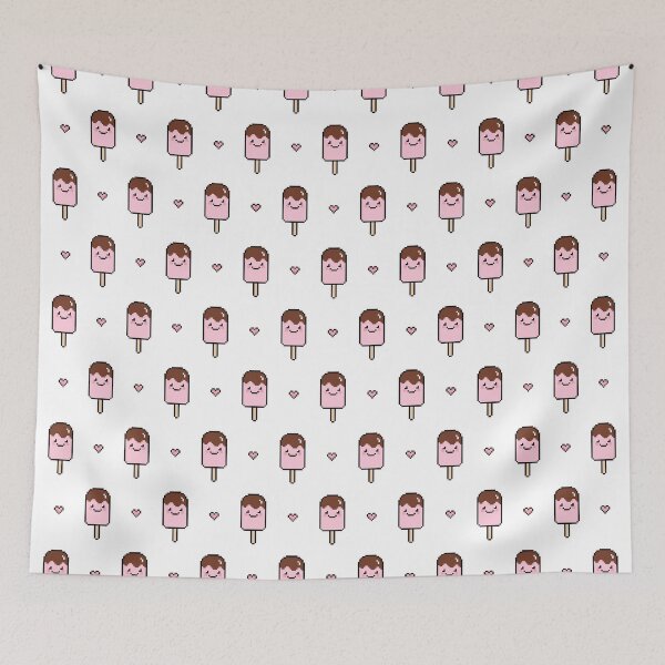 Item preview, Chocolate-Dipped Strawberry Popsicle Pattern designed and sold by lilpeachypixels.