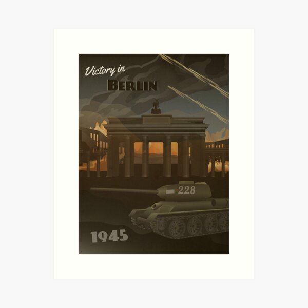 Item preview, Berlin 1945 - Brandenburg Gate Travel Poster designed and sold by The War Effort.