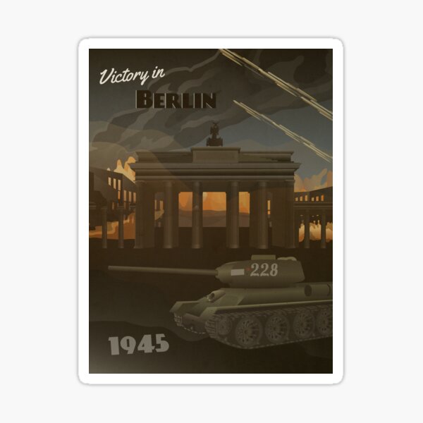Artikel-Vorschau von Berlin 1945 - Brandenburger Tor Reiseposter, designt und verkauft von The War Effort.