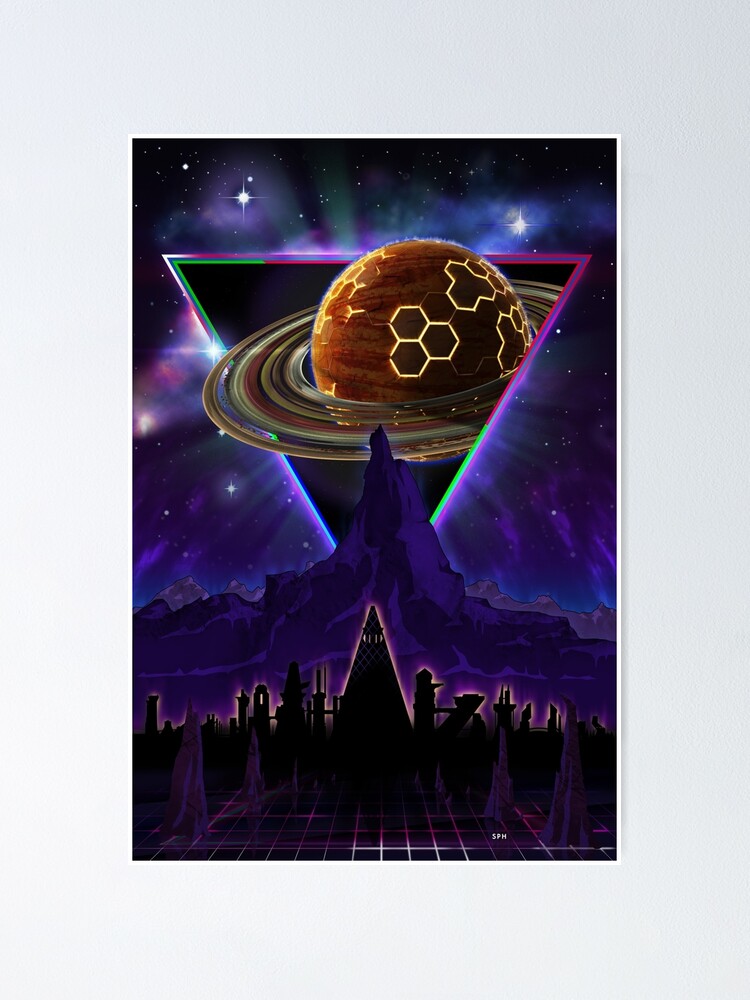 Alternate view of Summon the Future - Synthwave Blade Runner Future Poster