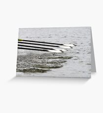 Feathering the oars Greeting Card