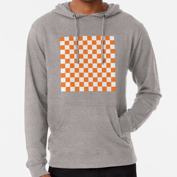 Orange and deals black checkered hoodie