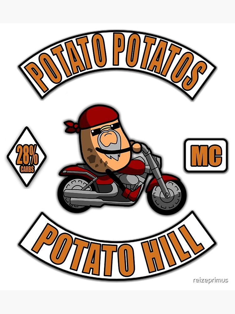 Potato Potatos MC - 3 Piece Motorcycle Club Patch