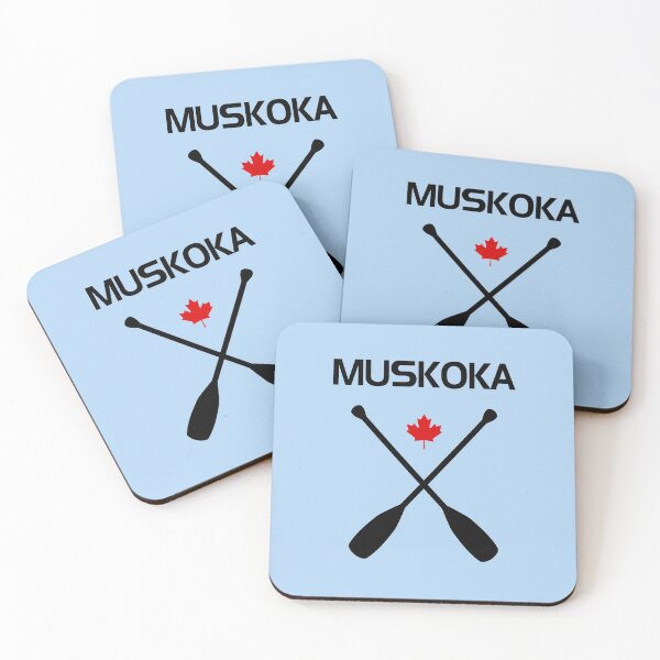 Item preview, Muskoka Canada Crossed Paddle Oars Maple Leaf Light-Color designed and sold by TinyStarCanada.