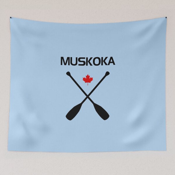 Item preview, Muskoka Canada Crossed Paddle Oars Maple Leaf Light-Color designed and sold by TinyStarCanada.