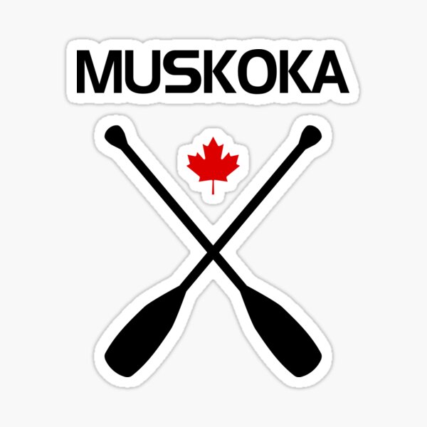 Artikel-Vorschau von Muskoka Kanada gekreuzte Paddel-Ruder-Ahornblatt-Lichtfarbe, designt und verkauft von TinyStarCanada.