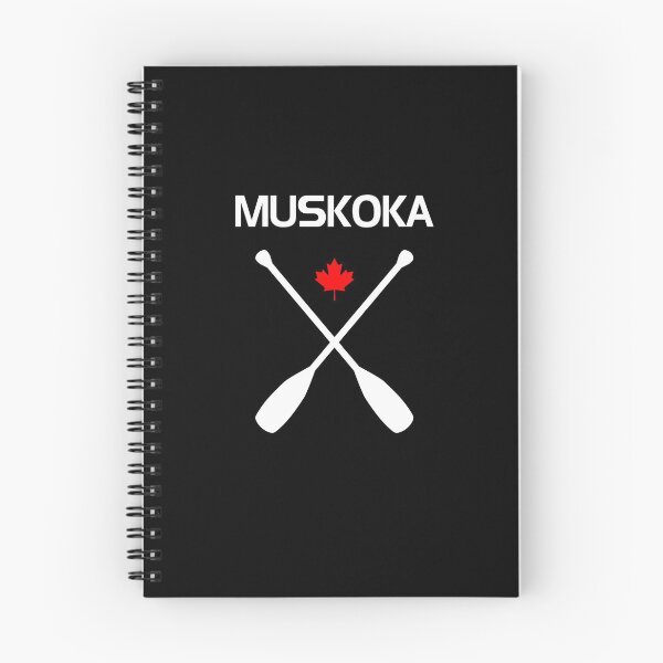 Aperçu de l'œuvre Muskoka Canada Rames de pagaie croisées Feuille d'érable Couleur foncée créée et vendue par TinyStarCanada.