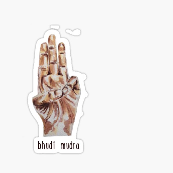 Bhudi Mudra with text Sticker