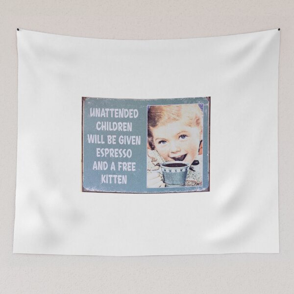 Item preview, espresso and kitten sign designed and sold by StevenRalserPhoto.