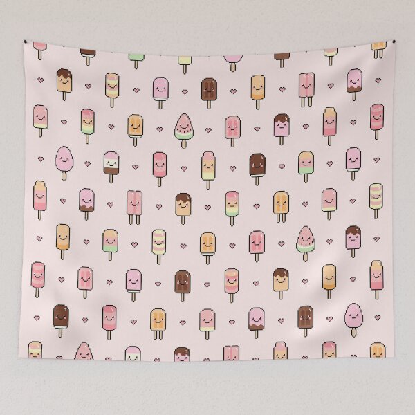 Item preview, Assorted Popsicles Pattern - Pink designed and sold by lilpeachypixels.