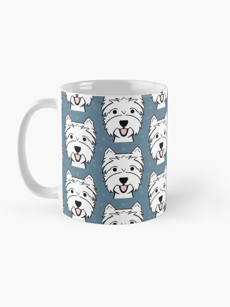 Alternate view of West Highland Terrier - Westies - Westie dogs - blue Mug