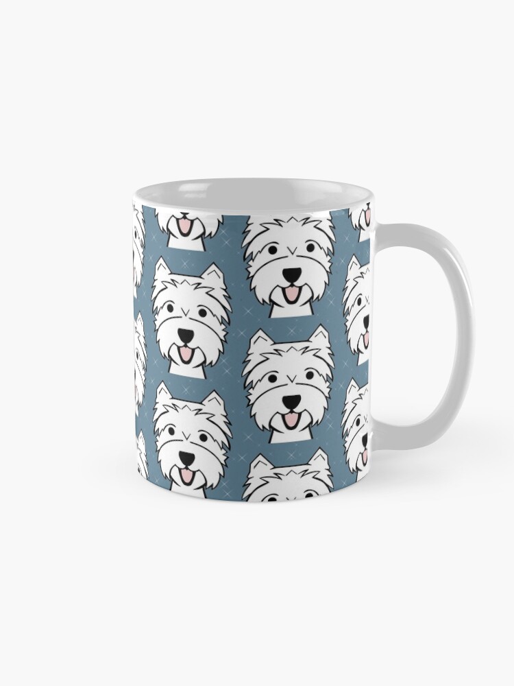 Alternate view of West Highland Terrier - Westies - Westie dogs - blue Mug