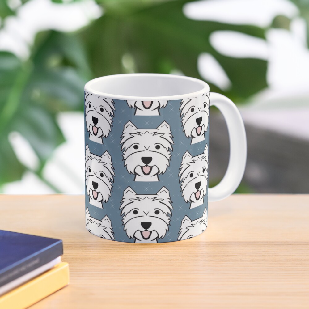 West Highland Terrier - Westies - Westie dogs - blue Mug