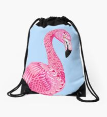 Flamingo Totem (hellblauer Hintergrund) Turnbeutel