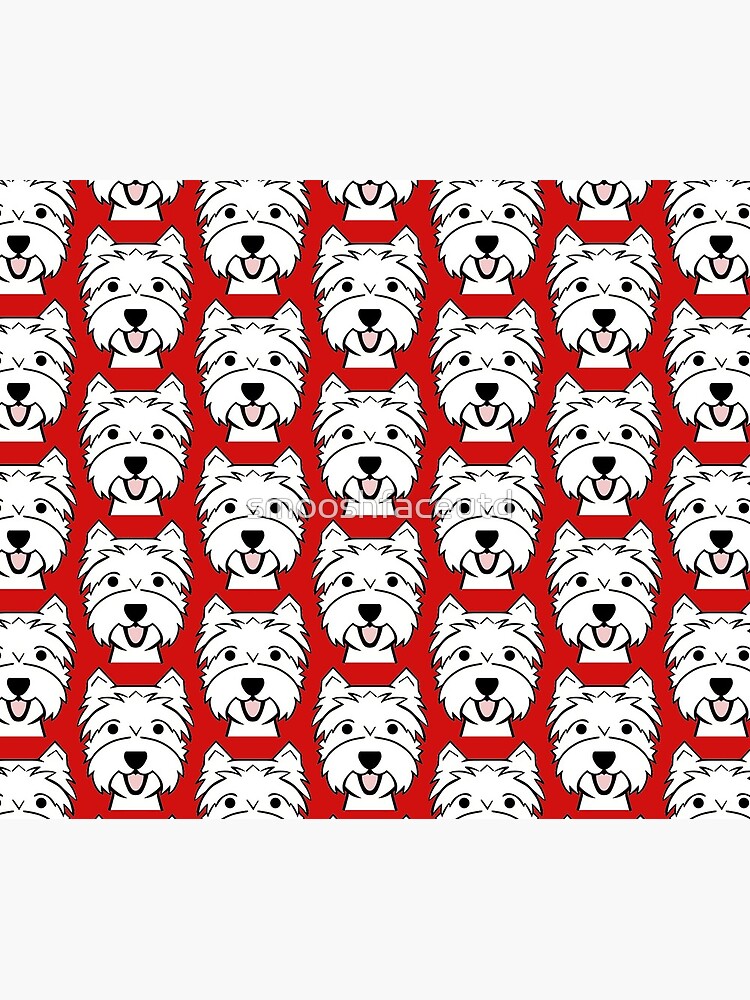 West Highland Terrier - Westies - Westie dogs - red background Westie dog breed by smooshfaceutd