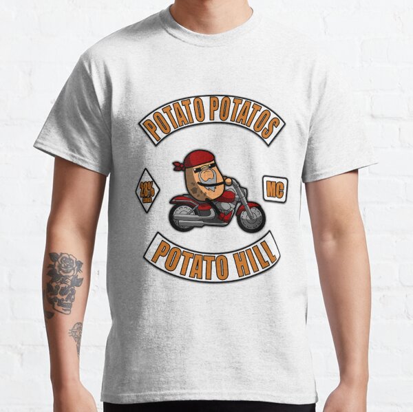 Potato Potatos MC - 3 Piece Motorcycle Club Patch Classic T-Shirt