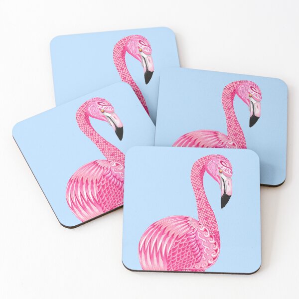 Item preview, Flamingo Totem (Pale Blue Background) designed and sold by Free-Spirit-Meg.