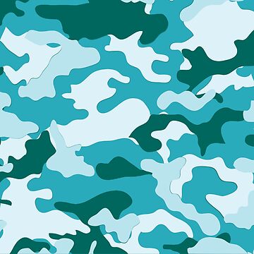 Teal or Turquoise Camouflage  Free Vectors for Your Textile
