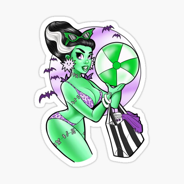 Summer Bride of Frankenstein Sticker
