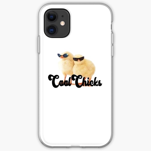 chickadees with sunglasses iPhone Soft Case
