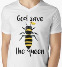 God Save the Queen Bees Men's V-Neck T-Shirt