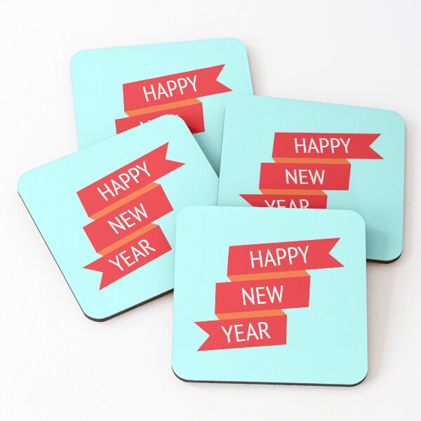 Item preview, HAPPY NEW YEAR red banner designed and sold by thetypographer.