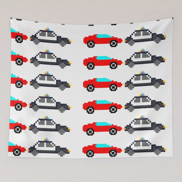 Item preview, Police Chases Red Car 8 Bit designed and sold by videogamegenius.