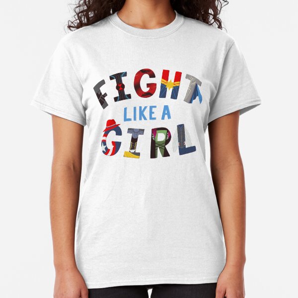 Fight Like a Girl Superheroes Classic T-Shirt