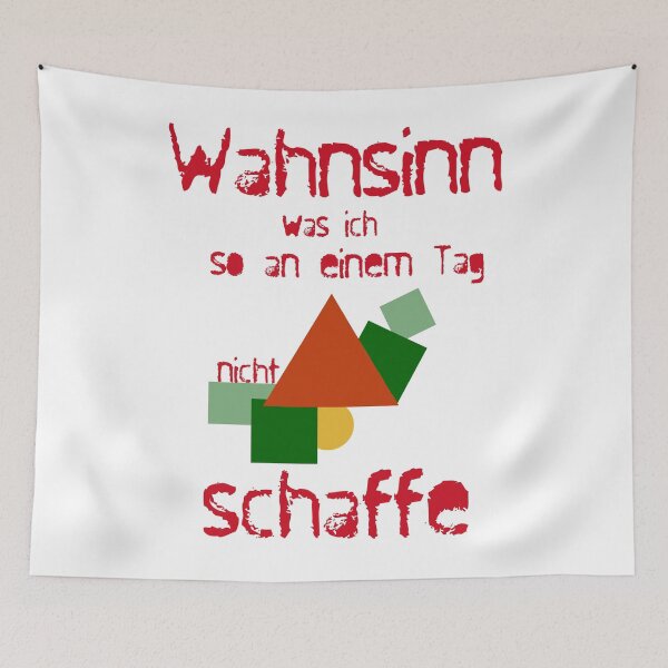 Artikelvorschau, Wahnsinn was ich so an einem Tag nicht schaffe - Geometric - Neo Geo - Sprüche - 80er Jahre Stil - Retro - Vintage entworfen und verkauft von BrunoWeicker.