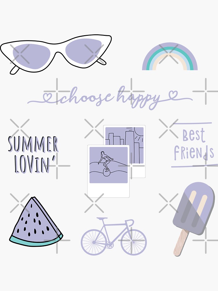 Purple Summer Doodles Vinyl
