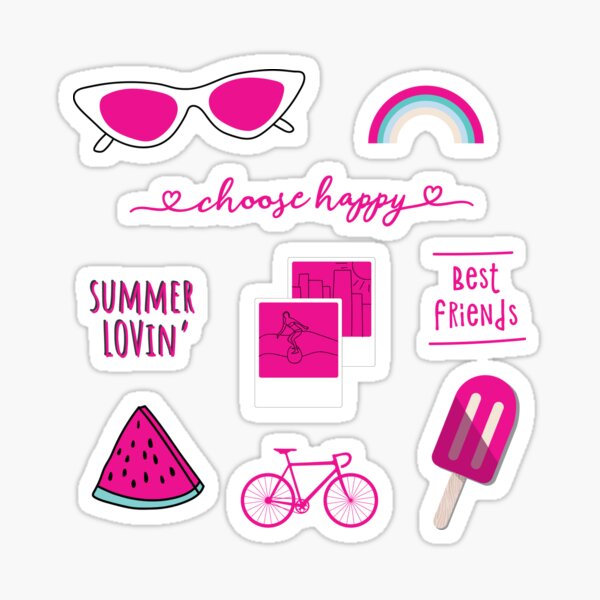 Pink Bike Stickers for Sale