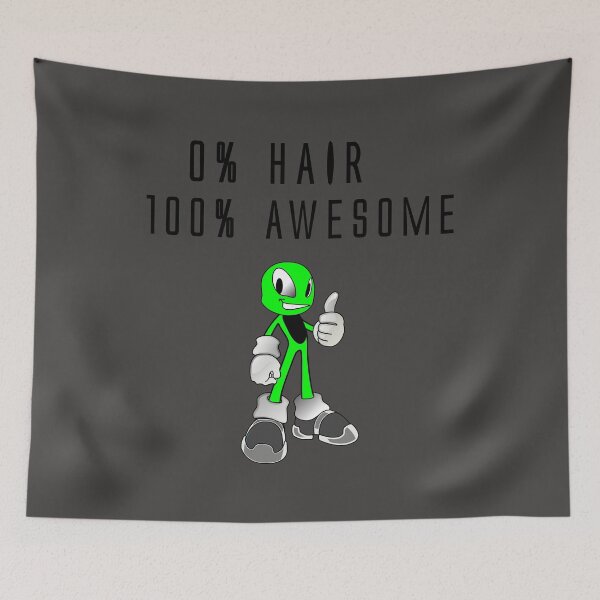 Item preview, Alopecia Areata Totalis Universalis Baldness Bald Alien designed and sold by Creekman Designs.