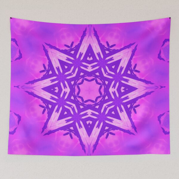Item preview, Fuchsia star mandala. designed and sold by cr6zym1nd.