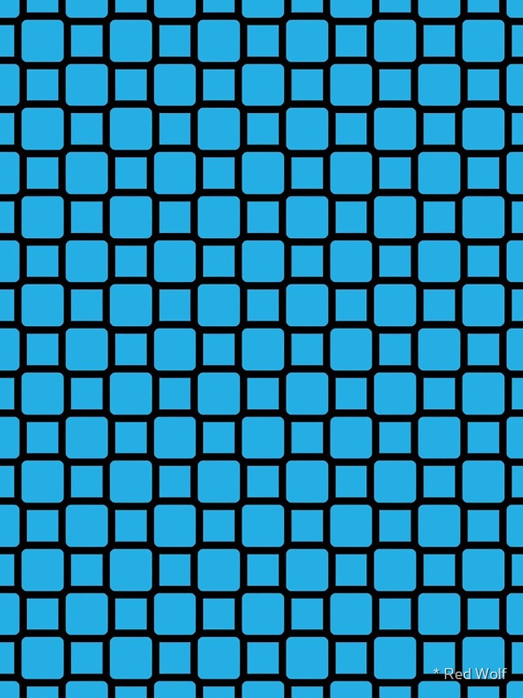 Thumbnail 4 of 4, iPhone Case, Geometric Pattern: Rounded Weave: Black/Blue designed and sold by redwolfoz.