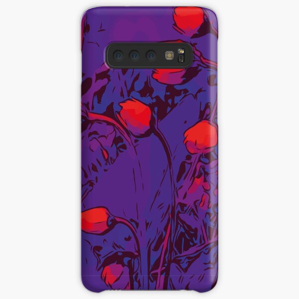 Gänseblümchen rot / lila Blumenkunst Samsung Galaxy Leichte Hülle