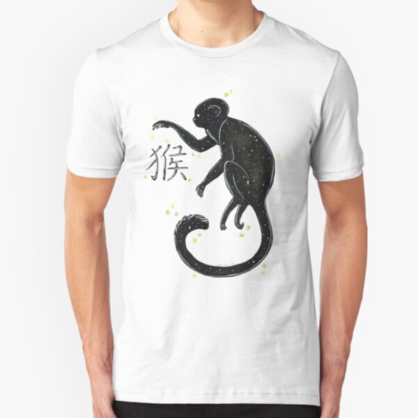 Chinesisches Sternzeichen Affe Slim Fit T-Shirt