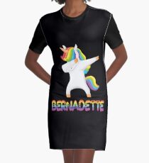 Dabbing Unicorn Bernadette - Special Personalised Gift For Bernadette Graphic T-Shirt Dress
