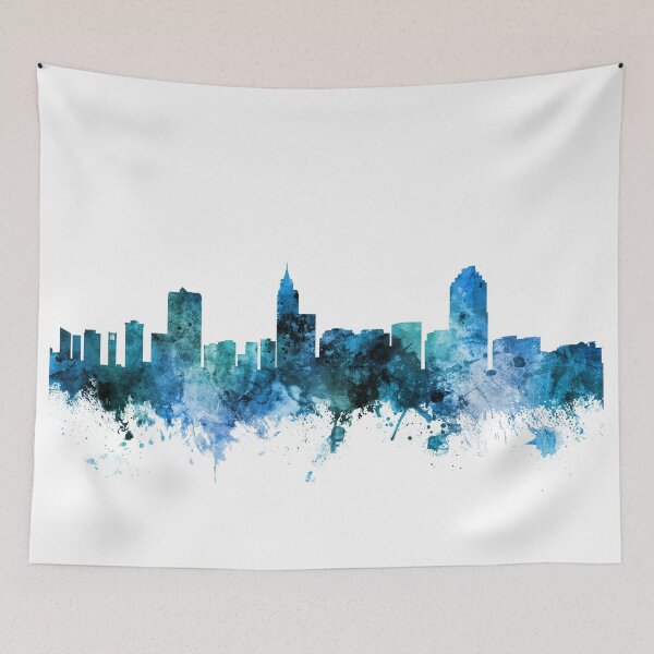 Item preview, Raleigh North Carolina Skyline designed and sold by ArtPrints.