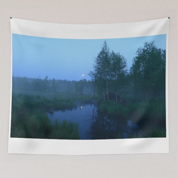 Item preview, Full moon on a white night by the forest river designed and sold by yarvin13.