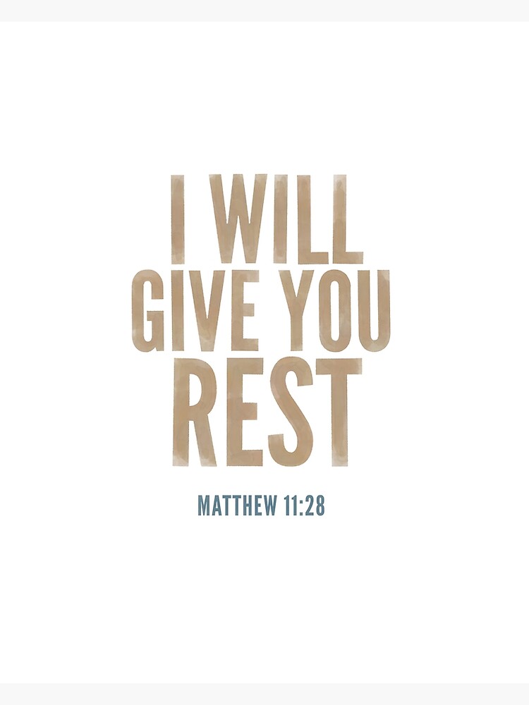 I will give you rest. - Matthew 11:28 by StackingStones