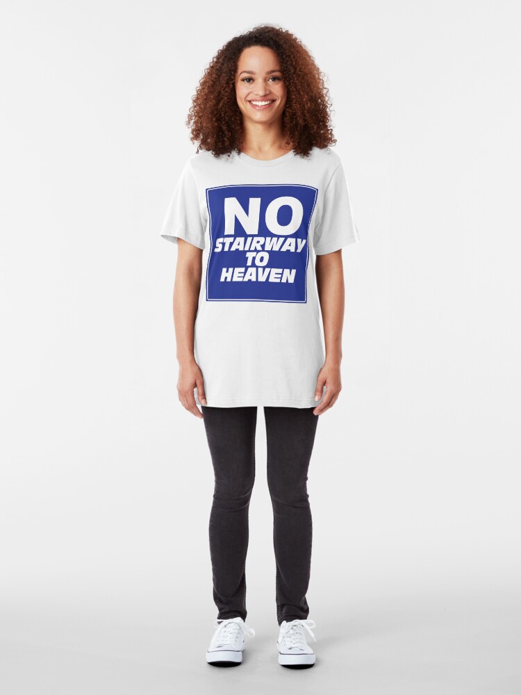 Alternate view of Wayne's World No Stairway to Heaven Sign Slim Fit T-Shirt
