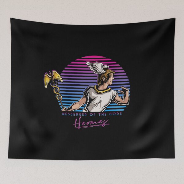 Item preview, Hermes Messenger of the Gods Greek Mythology 80s Neon Retro designed and sold by MintedFresh.