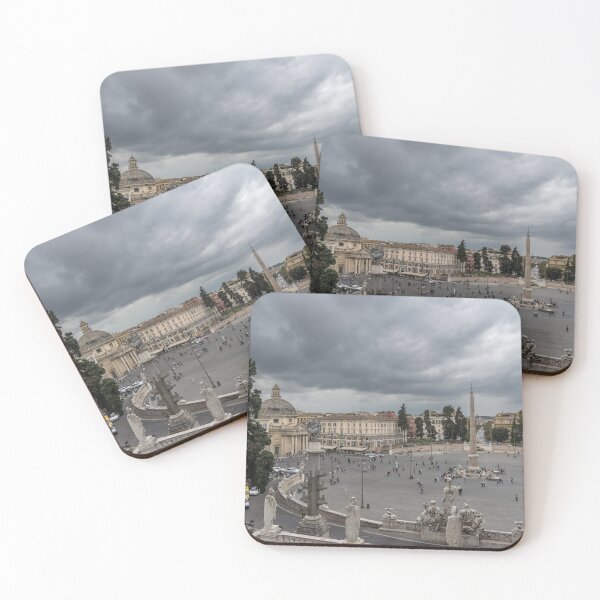 Item preview, Gallivanting Around in Rome Italy - Tempestuous Sky Over Piazza del Popolo designed and sold by Georgia Mizuleva.