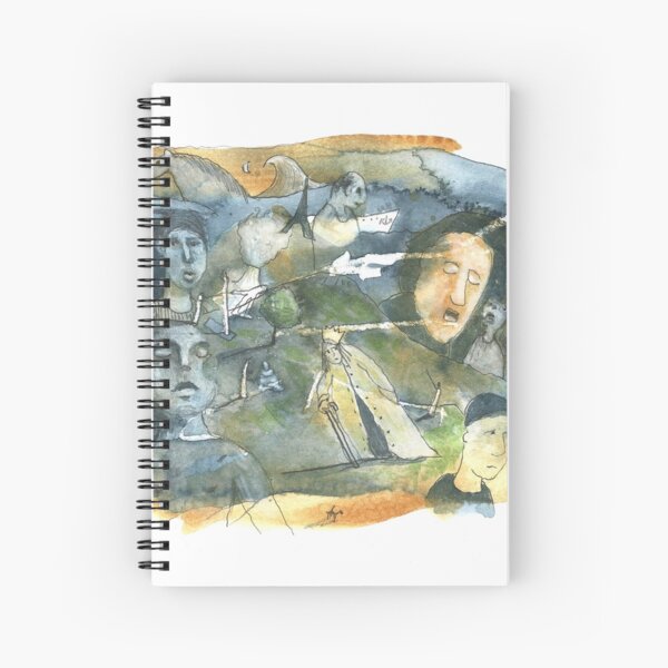 Aquarelle bleu et jaune de Naple n°11 Cahier à spirale