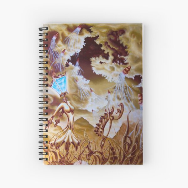 A Journey Begins, Surreal Female Figure Spiral Notebook