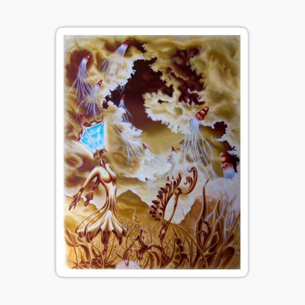 A Journey Begins, Surreal Female Figure Sticker